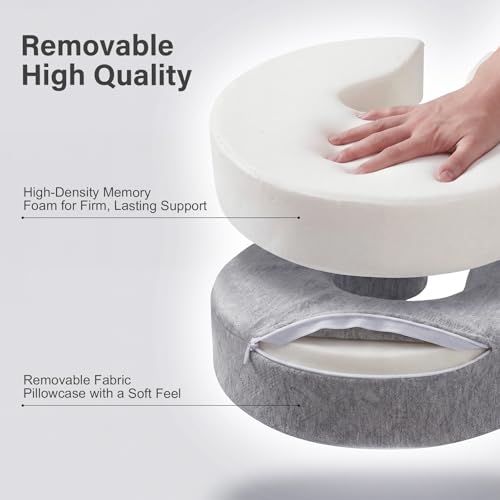Portable Massage Headrest for Bed | Adjustable Face Cradle Memory Foam