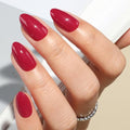 UNA GELLA Red Almond Press On Nails Kit - 32 Reusable Soft Gel Nails