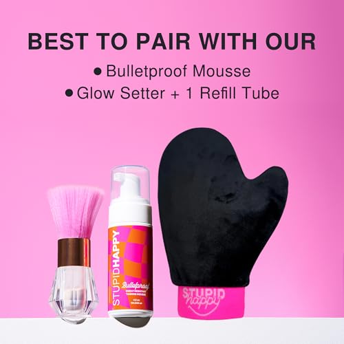 Self Tanning Mitt Applicator with Thumb | Double-Lined Velvet Glove for Flawless, Applying Tanning Mousse or Lotion | Soft, Reusable & Washable Self Tan Mitt