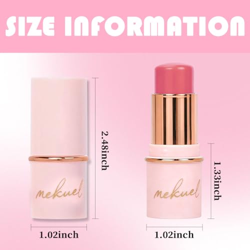 Peach Pink Cream Blush Stick - Buildable, Long-Lasting, Vegan