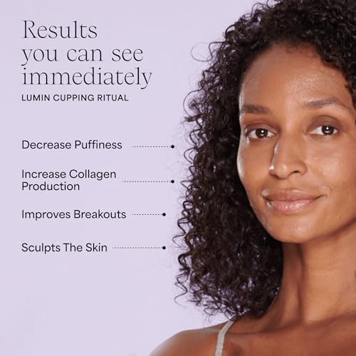 WILDLING Lumin Cupping Set I Facial Cupping Tools to Decrease Puffiness, Increase Collagen Production, Sculpt Cheeks + Chin, Detox + Clear Breakouts