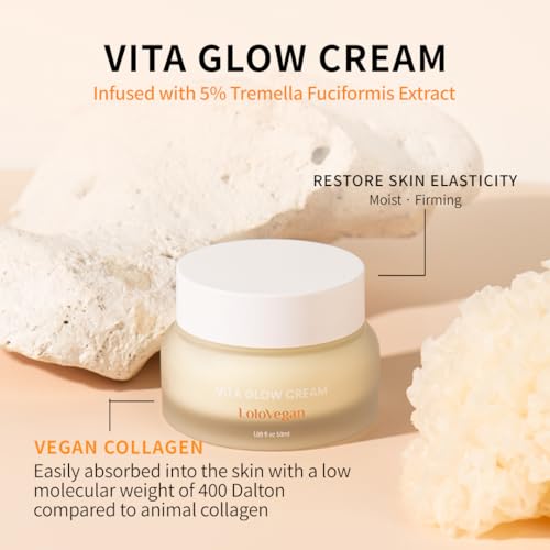 Vita Glow Cream ? For Dewy, Glowing Skin with Snow Mushroom Extract, Vitamin C Complex and Niacinamide, Helps Improve Uneven Skin Tone and Pigmentation, Vegan (1.69 fl.oz/ 50ml)