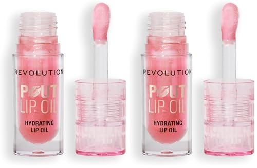 Revolution Pout Lip Oil - Nourishing Tinted Gloss, High Shine