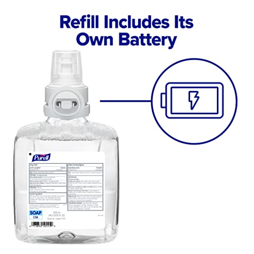 PURELL Foam Handwash 2% CHG Antimicrobial Foam, Fragrance Free, 1200 mL Foam Hand Soap Refill for PURELL CS8 Automatic Soap Dispenser (Pack of 2) ? 7881-02 - Manufactured by GOJO, Inc.