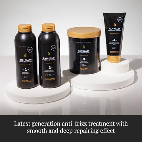 SALERM - Sulfate and Paraben-Free Shampoo - Kaps Filler Treatment Shampoo - 500 ml - Maintains Straightening Results for Longer - Gentle Cleaning - with Ceramides and Keratin
