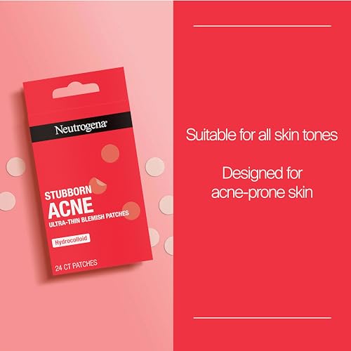 Neutrogena Stubborn Acne Patches, 24 Count Ultra-Thin Hydrocolloid