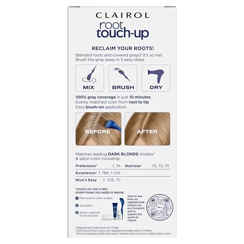 Clairol Root Touch Up Permanent Hair Dye - 7 Dark Blonde, 1.1 Fl Oz - Pack of 1