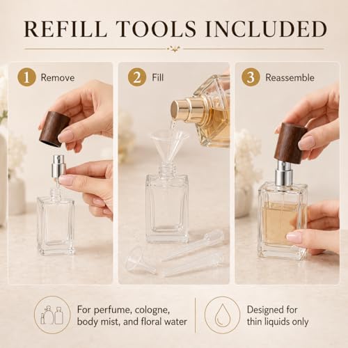 Homoyoyo Travel Perfume Atomizer Set - 5x 15ml Refillable Bottles