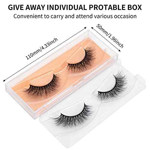 DYSILK Wispy Lashes False Eyelashes - Mink Lashes 5 Pairs 6D Faux Eyelash Extension False Eyelashes Mink Lash Natural Look Fake Eyelash Reusable Strip Lash Kit | Wispy-10-15mm