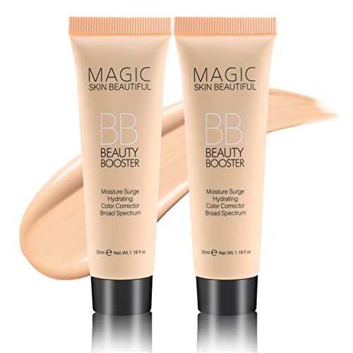 Boobeen Hydrating BB Cream - Full Coverage Foundation & Concealer, 2 Pcs