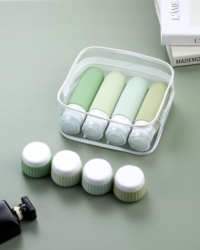 Travel Bottles 8 Pack TSA Approved 3oz Leak Proof Silicone