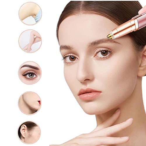 Women's Electric Eyebrow Hair Remover, LED Light, Stainless Steel Blade, Rechargeable, Anti-Allergenic, Multi-Functional, Clean Skin, No Pulling