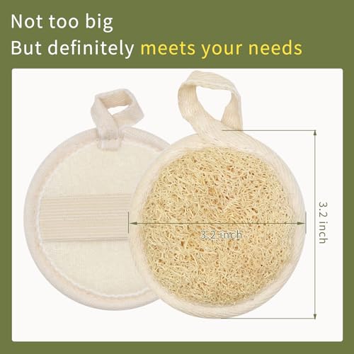 Natural Loofah Face Scrubber 4-Pack | Organic Exfoliating Pads