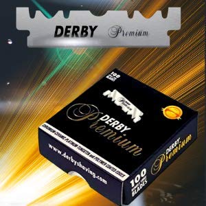 Derby Premium Single Edge Razor Blades for Straight Razors - 100 Pack