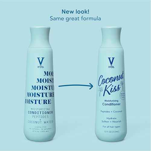 V&CO. Beauty Moisturizing Conditioner 12 Oz. - Sulfate Free, Color Safe, and Gentle Formula with Peptide Technology Boosting Hydration for Dry, and Color Treated Hair