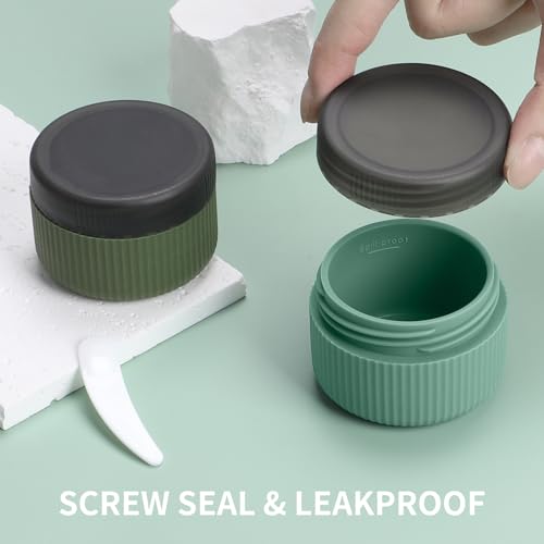 ME.FAN TSA Approved Travel Containers - Leak-Proof Silicone Jars, 1.5 oz, 4 Pack