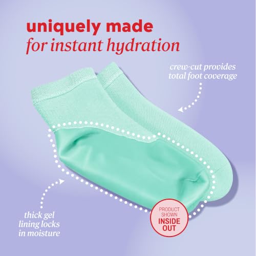 Onyx Professional Reusable Gel Moisturizing Socks for Dry Feet, Spa-Quality Care