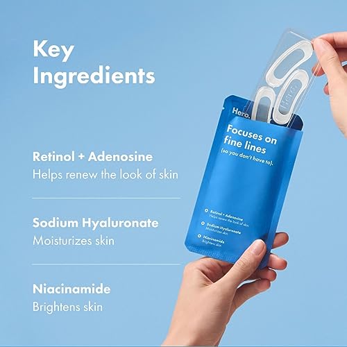 Mighty Patch HERO COSMETICS for Fine Lines Patches - Featuring Retinol and 1,390 dissolving Micropoint¢â Points to Help Renew the Look of Skin (6 Count) (Pack of 2)