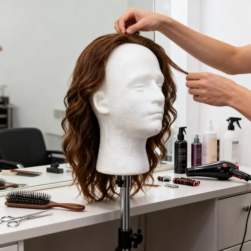Male Foam Mannequin Head for Wigs & Hats Display