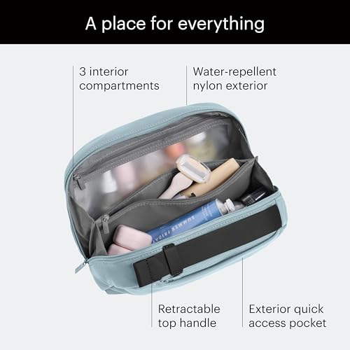 Away Sky Blue Large Waterproof Toiletry Bag - Travel Organizer for Cosmetics & Accessories