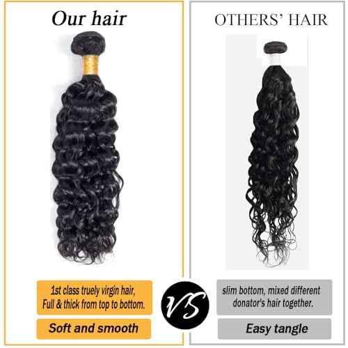 Miss Lee Brazilian Remy Water Wave Human Hair Bundles 10A Curly Unprocessed Human Hair Extension Double Weft Natural Color for Black Women 22inch