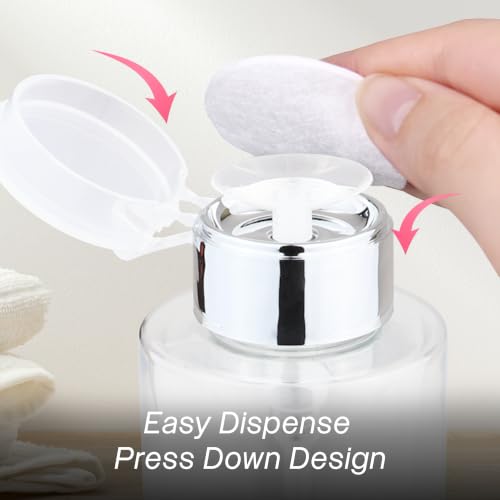 10oz Refillable Pump Dispenser Bottle with Silver Cap
