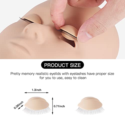 Lash Practice Mannequin Head with 2 Removable Eyelids