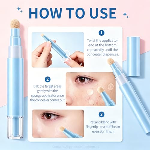 Clenome Dual-Effect Concealer Pen & Foundation - Full Coverage