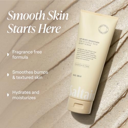 Saltair KP Body Scrub - 10% Glycolic Acid & Volcanic Sand Exfoliator, 10oz