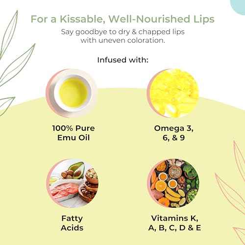 YNN Emu Oil Moisturizing Lip Balm with Extreme SPF50+ Sun Protection - 4-Hour Water Resistant, Fortified with Vitamin E, Amino Acids & Omega 3, 6 & 9 - Y-Not Natural, 15g Stick - 2 Pack