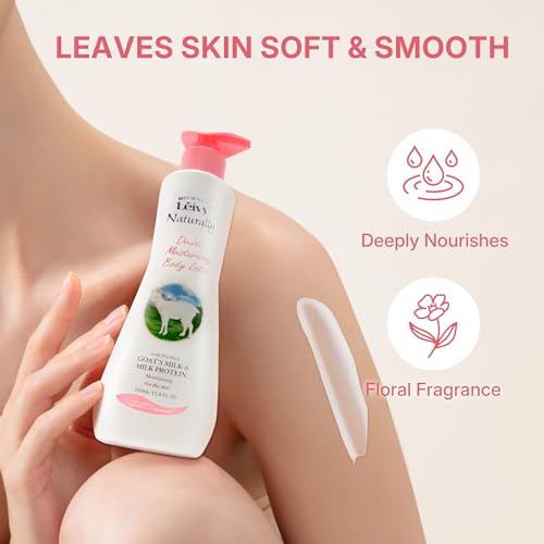 L?ivy Goat Milk Body Lotion, Fresh & Cozy, Deeply Moisture Skin Care, Lightweight & Non-Greasy, for All Skin Types with Vitamins E & Hydrolyzed Milk Protein, White, 11.8 fl oz