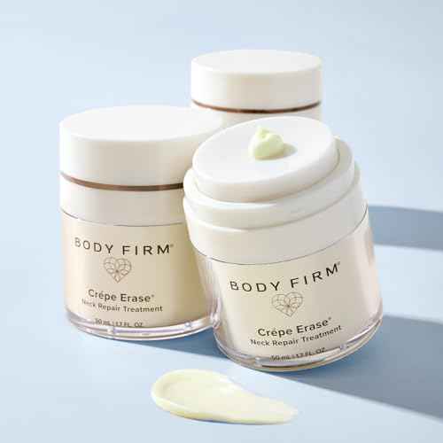 BODY FIRM Crepe Erase Neck Repair Treatment, Anti Aging Retinol Cream with Peptides, Shea Butter, Vitamin E, Squalane Oil, Wrinkle Cream for Crepey Skin Care and Firming Elasticity, 1.7 FL Oz
