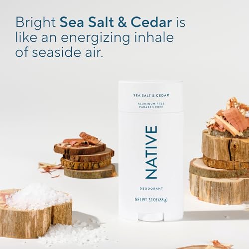 Native Aluminum Free Deodorant Sea Salt Cedar 3.1 oz
