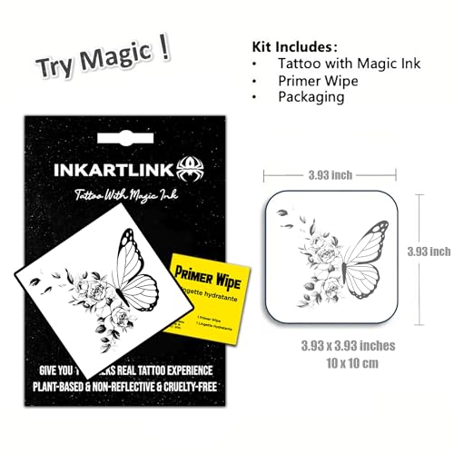 INKARTLINK Semi-Permanent Butterfly Tattoos for Women