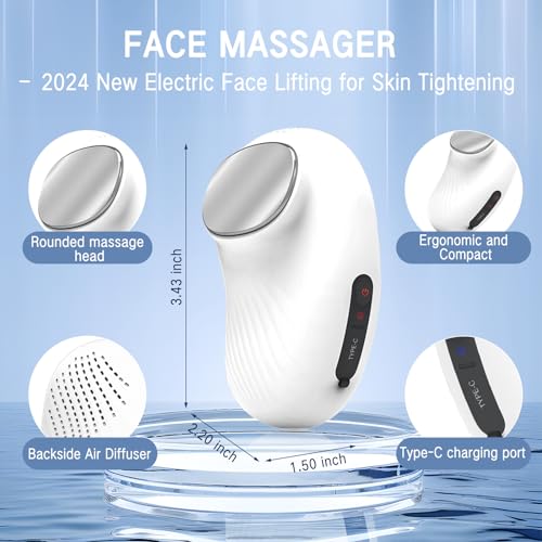Electric Face Massager with Cool & Heat - Skin Lifting & Tightening