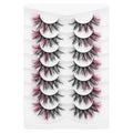 7 Pairs Dramatic Pink False Eyelashes with Fluffy Volume
