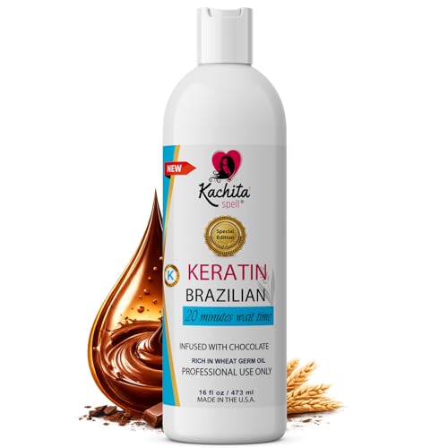 Kachita Spell Brazilian Keratin Hair Straightening Treatment - Salon & Home Use, Long-Lasting Frizz Control & Shine