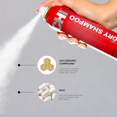 CHI Dry Shampoo, Lightweight Formula To Clean & Revitalize Hair, Sulfate & Paraben-Free, 2.6 Oz