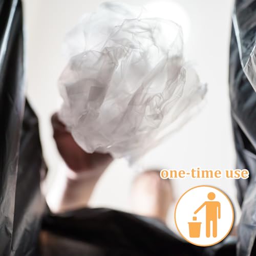 100 Pcs Disposable Hair Salon Cape 47x36" Clear Plastic
