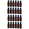 Natural Farms Empty Travel Shampoo Bottles - 2 oz - 24 Pack - Amber Boston Plastic Bottles ? Black Disc - for Essential Oils- Perfumes- Soap - Creams - Lotions - Gels