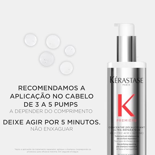 Kerastase Premiere Repair Pre-Shampoo Treatment - Dual-Action for Stronger Hair, Repairs Damage & Calcium Build-Up, 93% Less Breakage, With Citric Acid