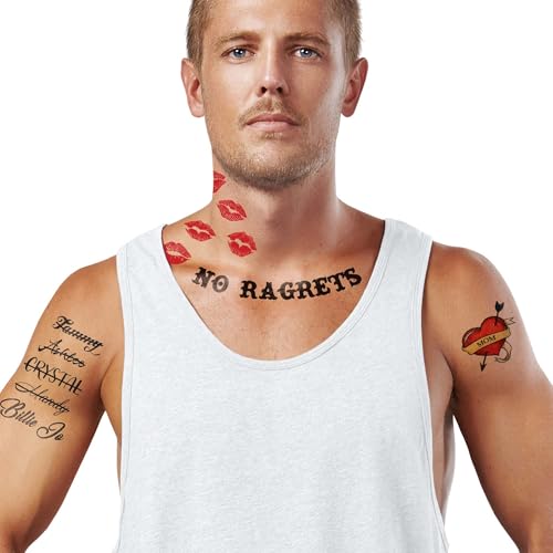 White Trash Temporary Tattoos for Halloween Costume
