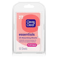 Clean & Clear Oil Absorbing Blotting Sheets, 50-Count Portable Face Oil Control