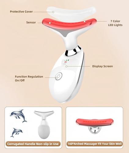 Jobazok 7-Color Light Therapy Face Massager for Lifting & Firming