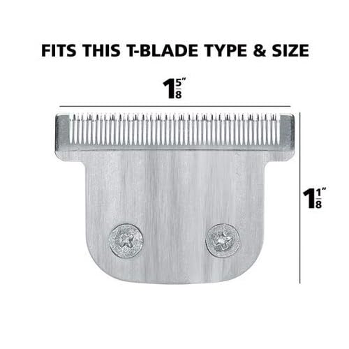 Replacement Detachable Trimmer Replacement T-Blade for Select Wahl Trimmers Models: 5537C, 5598, 9653, 9686, 9816-200, 9818L, 9837, 9854, 9854L, 9855, 9860, 9860L, 9864 9867L, 9870L, 9867-100