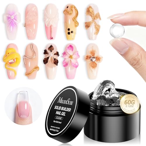 MelodySusie 60g Solid Builder Gel 3D Nail Art 4 in 1 Glue Gel - 3D-60g