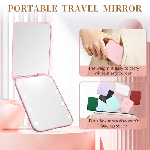 Kakuje LED Compact Mirror 1X/3X Magnification Travel