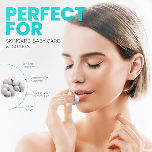 Ar3 Beauty 100% Pure Cotton Balls - Hypoallergenic & Lint-Free Bulk Pack