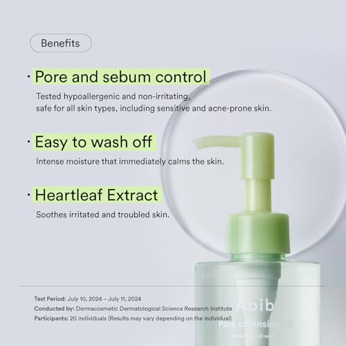 Abib Heartleaf Cleansing Oil - Gentle Makeup Remover & Pore Care, Double Cleansing, 200mL