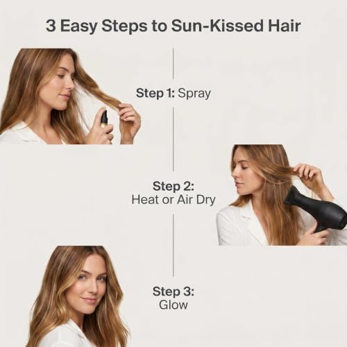SUNBABE Hair Lightener Spray - Heat-Activated Gradual Sun-Kissed Highlights